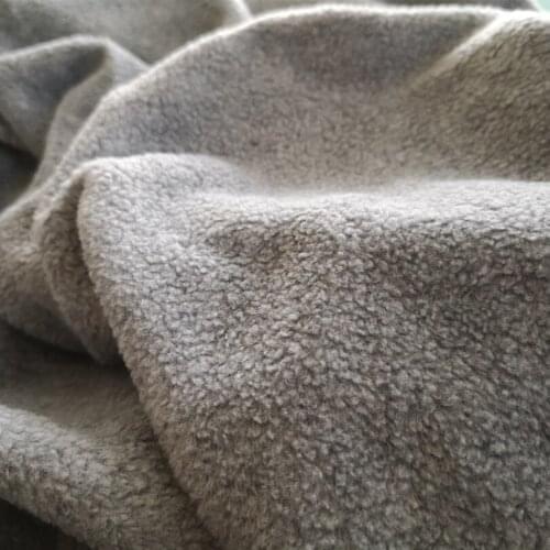 160cm Width Grey Soft Polar Fleece for DIY Sewing Warm Clothing Stuffed Toys Sofa Material Warm Pat Nest Polyester Warp Blushed