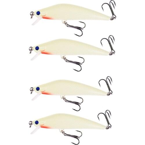 2/4 Pcs 3D Luminous Night Fishing Bait 8 Cm 8 G Perch Bait Foreign Trade Fishing Luminous Fish Bait Bionic Bait Fake Bait