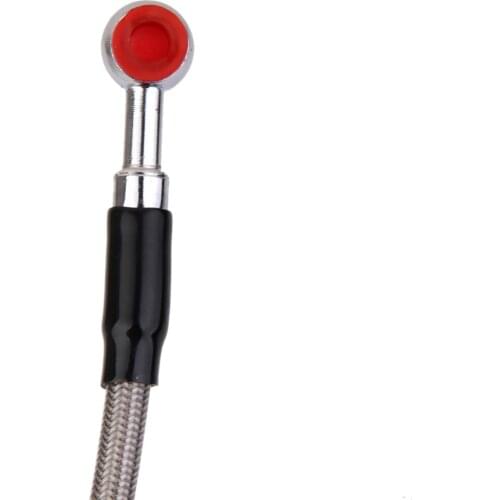 2 Pack of 90cm Stainless Steel Brake Line for Motorcycle Dirt Bike - Gray