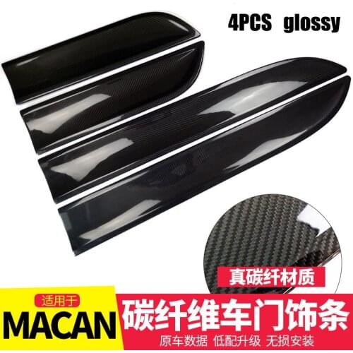 Carbon fiber body door panel Stickers for Macan 4PCS