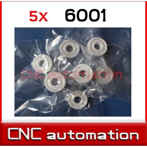 5pcs full Zirconia ZrO2 6001 ceramic Radial shaft Ball Bearings 12*28*8mm