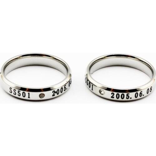 Free Shipping 1pc Kpop SS501 Birthday Crystal Rings For Women Anillos Mujer