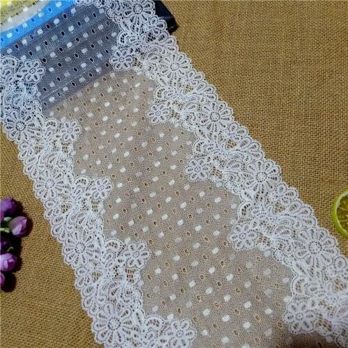 E3593 Stretch Elastic Nylon Spandex Knit 23cm Lace Trim For Women Lingerie Bra Underwear