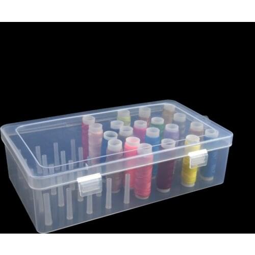 Sewing Thread Storage Box 42 Pieces Spools Bobbin Carrying Case Container Holder Craft Spool Organizing Case Sewing Storage