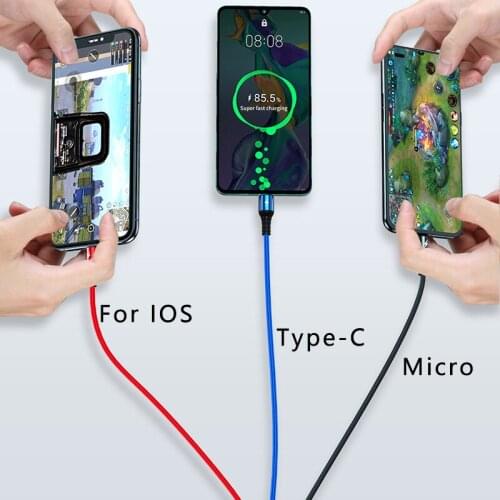 3 in 1 USB Type C Cable for iPhone 11 Pro Max 3 in 1 USB Cable USB C Cable for Samsung Xiaomi Note 8 Pro Micro USB Cable