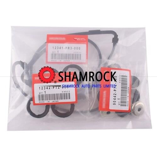 VTEC VALVE COVER GASKET TUBE SEAL SET OEM 12341-PR3-000/12342-PT2-000/90442-P72-J00 for AACURA INTEGRA HHONDA CCIVIC DEL SOL