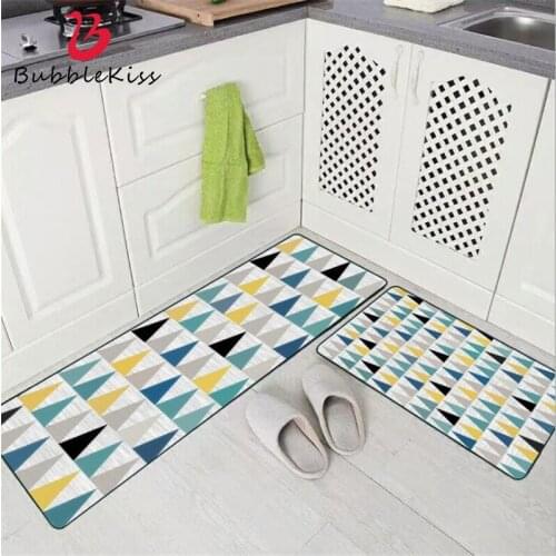 Bubble Kiss Nordic Style Kitchen Mats Anti-Slip Soft Door Mats Delicate Home Decor Kitchen Rugs Polyester Material Floor Mats