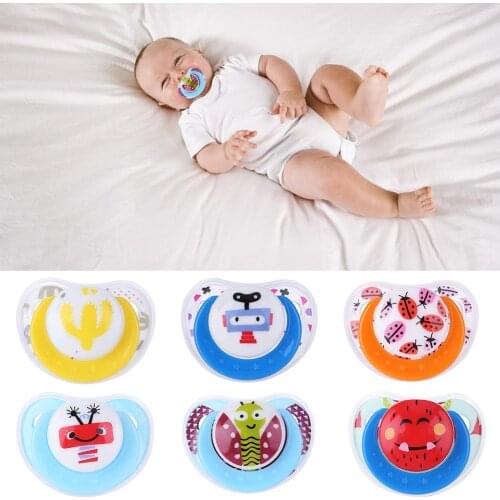 Cute Baby Pacifier Silicone Toy Newborn Boy Girls Anti-Dust Nipple Soother Baby Feeding Props Baby Appeased Nipple for Infants