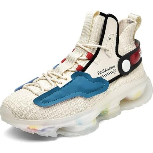 High Ankle Running Mens Shoes Breathable Sneakers for Men Outdoor Blade Sports Man Trainers Soft Walking Footwear Black 10 11