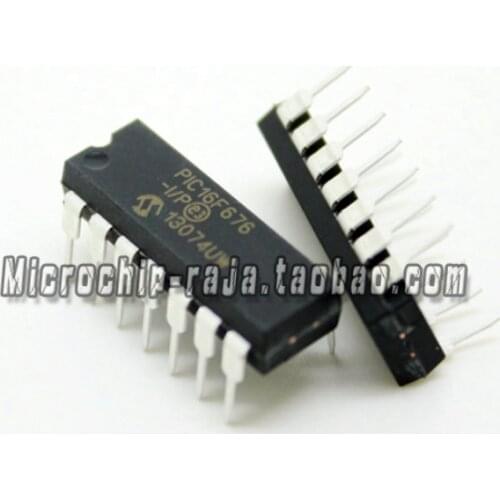 Xinyuan 1PCS PIC16F676-I/P PIC16F676 16F676 DIP14 IC MCU 8BIT 1.75KB FLASH 14DIP