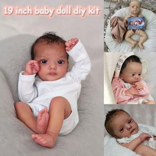 20inch Reborn Doll Kit Ana Popular Baby Cute Face Unpainted Blank Doll Kit Diy Toy Gift for Children Drop Shipping