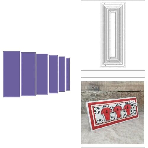 2021 New Sewing Edge Slimline Border Metal Cutting Dies for Scrapbooking Decor and Card Making Paper Craft Embossing No Stamps