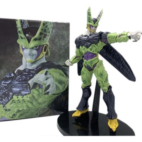 New High-quality Dragon Ball Cell Standing Posture Ultimate Form Future Battle Damage Index Action Figure Toys For Children