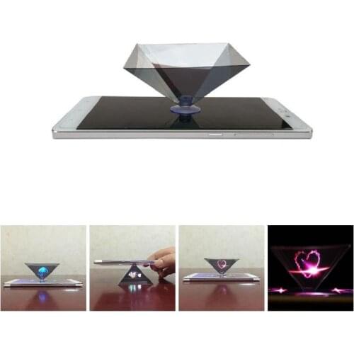 New Design 3D Hologram Pyramid Display projection& phone Stand suit For Smart Phone JR-shop