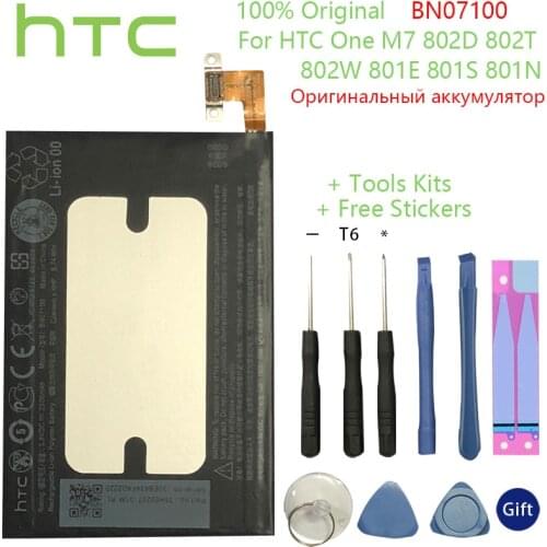 HTC Original BN07100 Replacement Li-Polymer battery For HTC One M7 801E 801S 801N 802D 802W 802T HTL22 One J Batteries Bateria