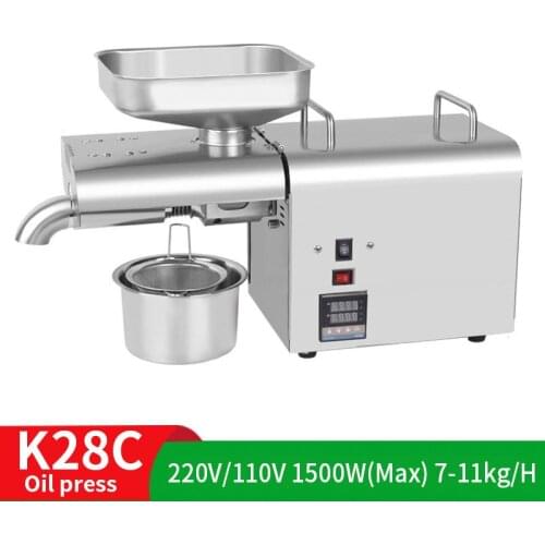 Food Grade Stainless Steel Hot and Cold Oil Press Temperature Control Panel Maximum Power 1500W for Sunflower Seed Rape