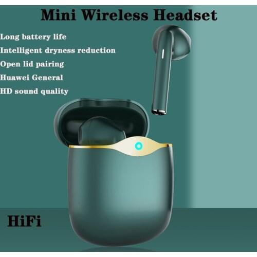 Portable Earbud Bluetooth Headset Mini Wireless Tws Binaural Sports Intelligent Noise Reduction Stereo Earphones with Micophone