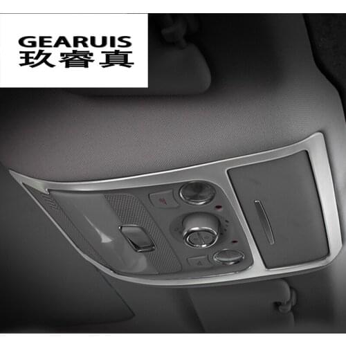 Car-styling Reading Light Cover trim decoration strips Interior roof Lamp Frames auto accessories For Audi A4 B8 Q5 2013-2016