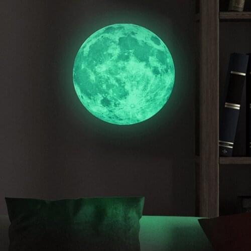 Luminous Moon Earth Cartoon DIY 3D Wall Stickers for Kids Room Bedroom Glow In The Dark Wall Sticker Home Decor Living Room
