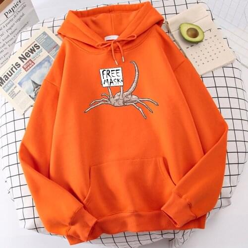 Alien Facehugger Horror Printing Hoody mens Fashion Soft Sweatshirt Autumn Warm Fleece Hooded Casual Crewneck Pullovers Tops