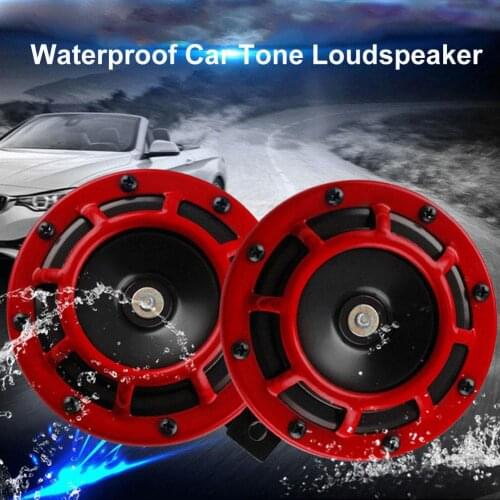 1 Pair 12V Universal Grille Mount Twin Waterproof Car SUV Truck High Low Tone SuperTone Electric Car Horn Loudspeaker
