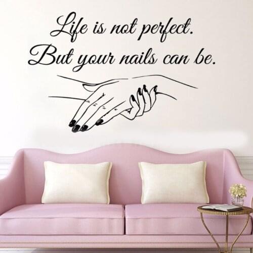 Window Vinyl Decal Nail Salon Quote Wall Sticker Nail Art Polish Wall Mural Beauty Salon Decoration Manicure Vinyl Art MLY05
