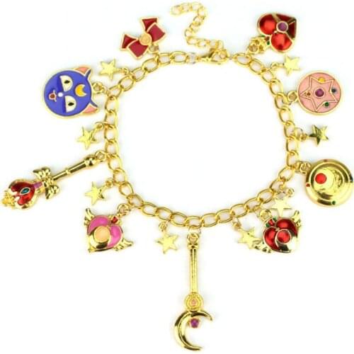 Shielded Star Charms Bracelets Cardcaptor Sakura Magic Girls Star Pet Elf Bangles Jewelry