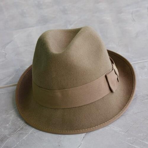 Winter Casual Wool Felt Fedora Hats Men Chapeu Masculino Jazz Panama Free Shipping SWDW001