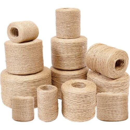 1/2/3/4/5/6/8/10/12/14mm Hemp Rope Diy Handmade Thickness Jute Photo Wall Tag Decoration Packaging Bundle Twine Tied String