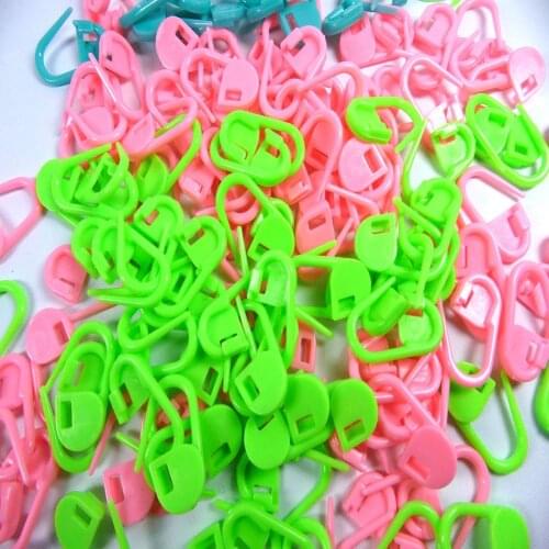1000pc Plastic Knitting Crochet Locking Stitch Markers Crochet Latch Knitting Tools Needle Clip Hook PP Buckle Mixed Color