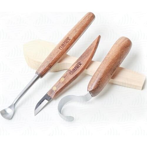 3pcs/set Narex dig spoon set classic carving knives semi-finished wood as gift
