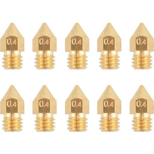 5pcs 3D Printer Nozzles MK8 Extruder Nozzle Extruder Print Head 1.75mm Filament for 3D CR-10 Ender 3