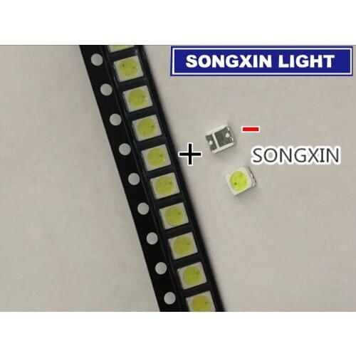 500pcs Original UNI LED 3528 2835 1210 Light Beads High Power 1W 6V Cool white For LED LCD TV Backlight Application