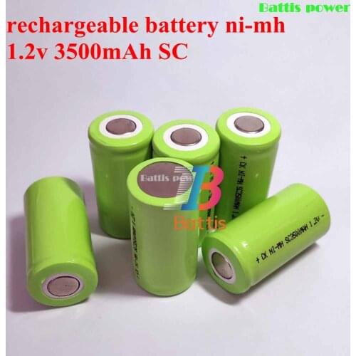 Bateria 3500mah sub c 1.2v rechargeable battery ni-mh 12v 3500mah subc sc nimh sc 1.2v for power tool toys 10c discharge