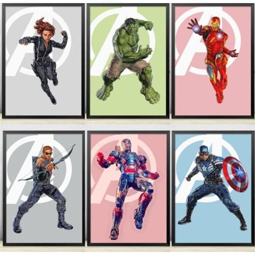 5D DIY Diamond Painting Disney Marvel Avengers Rhinestones Diamond Embroidery Full Drill Mosaic Home Decor Cross Stitch Kits Art