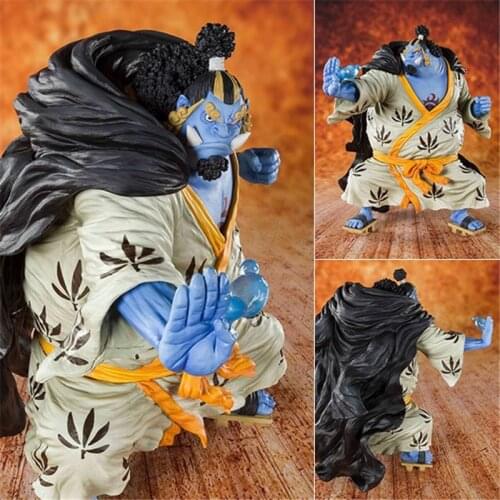 Anime One Piece 20th Anniversary Jinbe Cartoon Ver. Statue PVC Action Figure Collectible Model Kids One Piece Toy Doll Gift 20cm