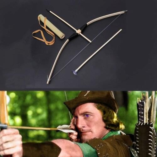 Safe Bamboo Bow And Arrow Toy Set Green Arrow Hero Cosplay Outdoor Sports Kids Toy Gift Boy Favors Craft