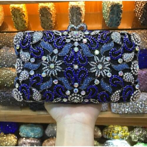 XIYUAN BRAND 2019 luxury crystal diamond evening bag for wedding/party/cocktail clutch purse for women wallet crossbody bags