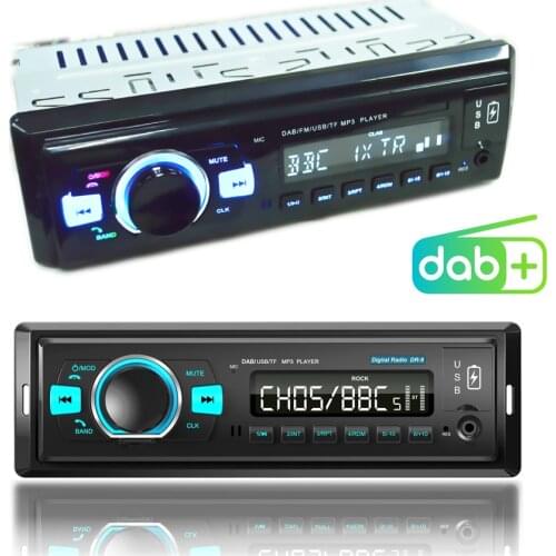 DR-9 1 Din Car Stereo Radio DAB/DAB+/FM Receiver Car Digital Radio System BT4.2 U-Disk TF Crad MP3 Player Dual USB Port
