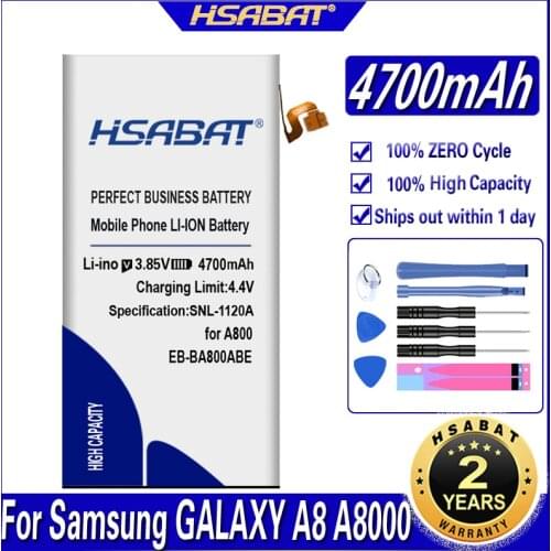 HSABAT 4700mAh EB-BA800ABE for Samsung GALAXY A8 A8000 A800F A800S A800YZ Battery