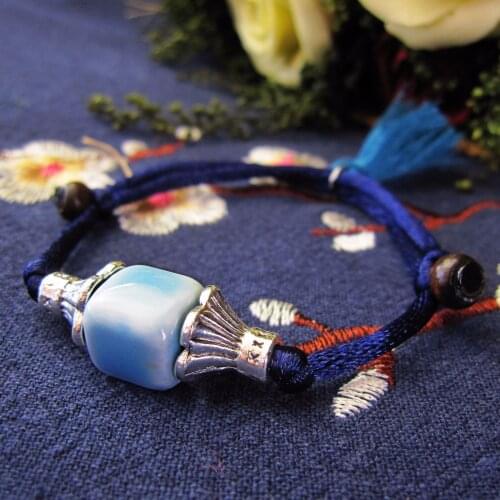 Candy Series rope bracelets & bangles for charm women Handmade Trinkets Womens Ceramic Bracelets Chinese style Lovers Jewelry