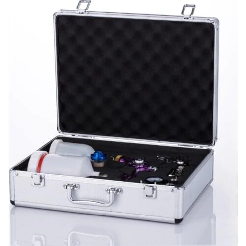 Weta spray paint gun box + 2 gun 1.3mm + 1.0mm Airbrush airless spray gun holder for painting car Pneumatic tool