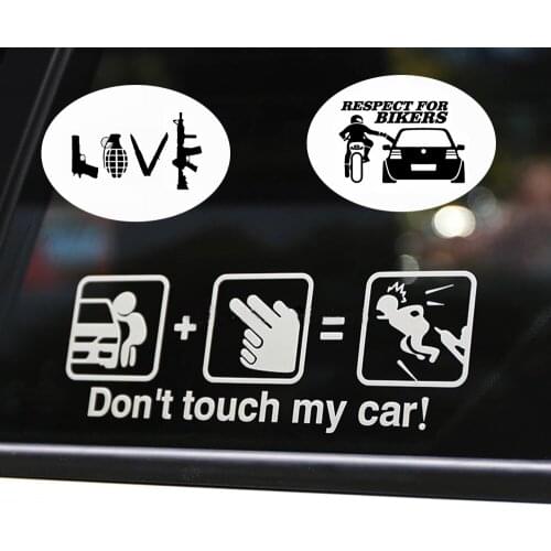Creative And Cool Text Car Stickers Fun Waterproof Car Shape Fashion Style Car Exterior Body Decals