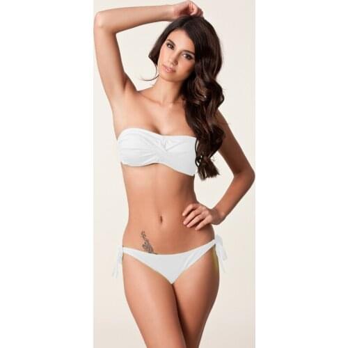 Twisted Bandeau Swimsuit Black Bikini Push Up Removable Neck Halter Beachwear Back Waist Ties Bandage Swimwear Bikini 03