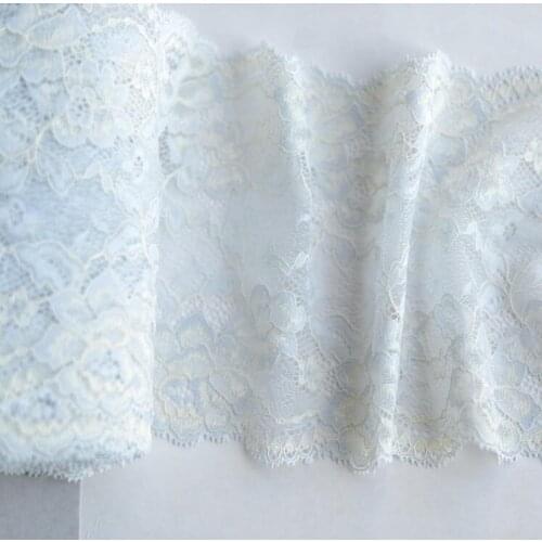 2 Meters/lot New Selling 10cm Width Blue Yellow Lace Ribbon DIY Embroidered Net Elastic Lace Trim Fabric For Sewing Decoration