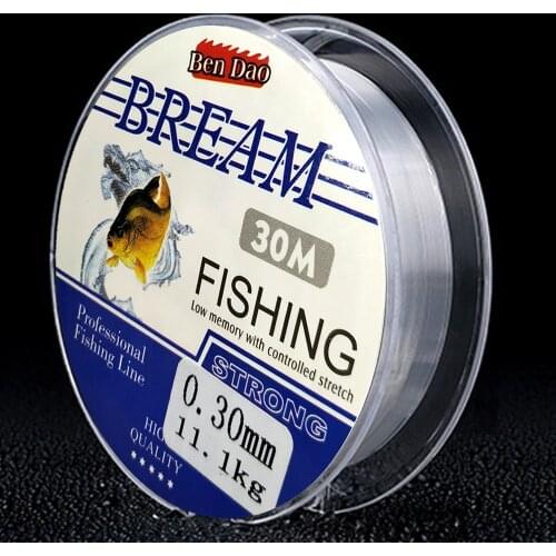 30M Bream Fishing Line Super Strong Monofilament Nylon Japan Material Saltwater Fishing-Line Low Memory Carp Line 0.08-0.30mm