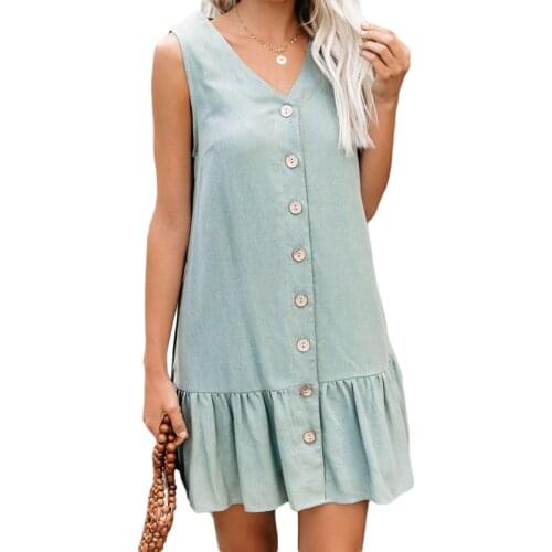 LOVELYFOX Solid Summer Dresses
