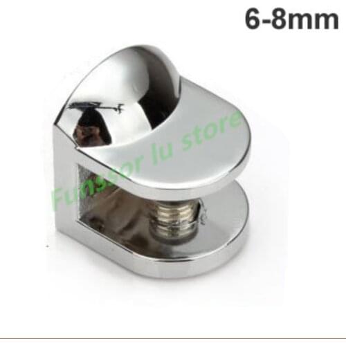 Small gloss alloy glass clip/clamp, shelf clip,glass laminates Shelf support ,glass thickness:6-8MM Bathroom Hardware