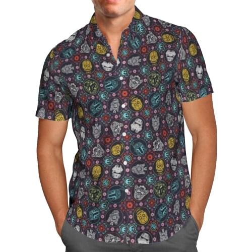 2021 New 3D Printing Color Anime Hawaiian Shirt Men Summer Short Sleeved Shirts Mens Shirts Oversize Camisa Social 5XL S138