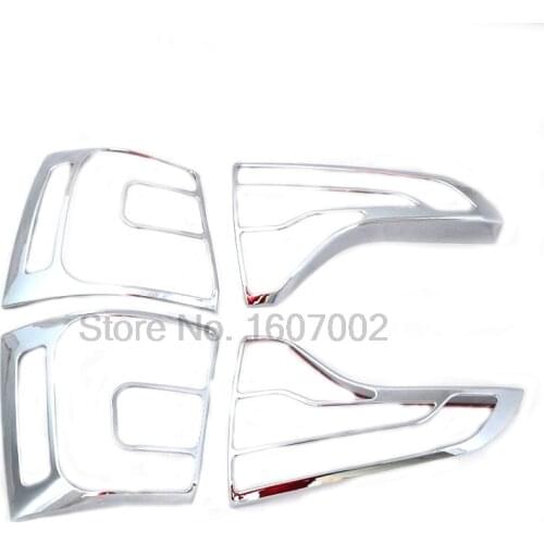 For Kia Sorento 2013 Chrome 4pcs Rear Tail Light Lamp Cover Molding Trim Car Protective Decorative Accessories